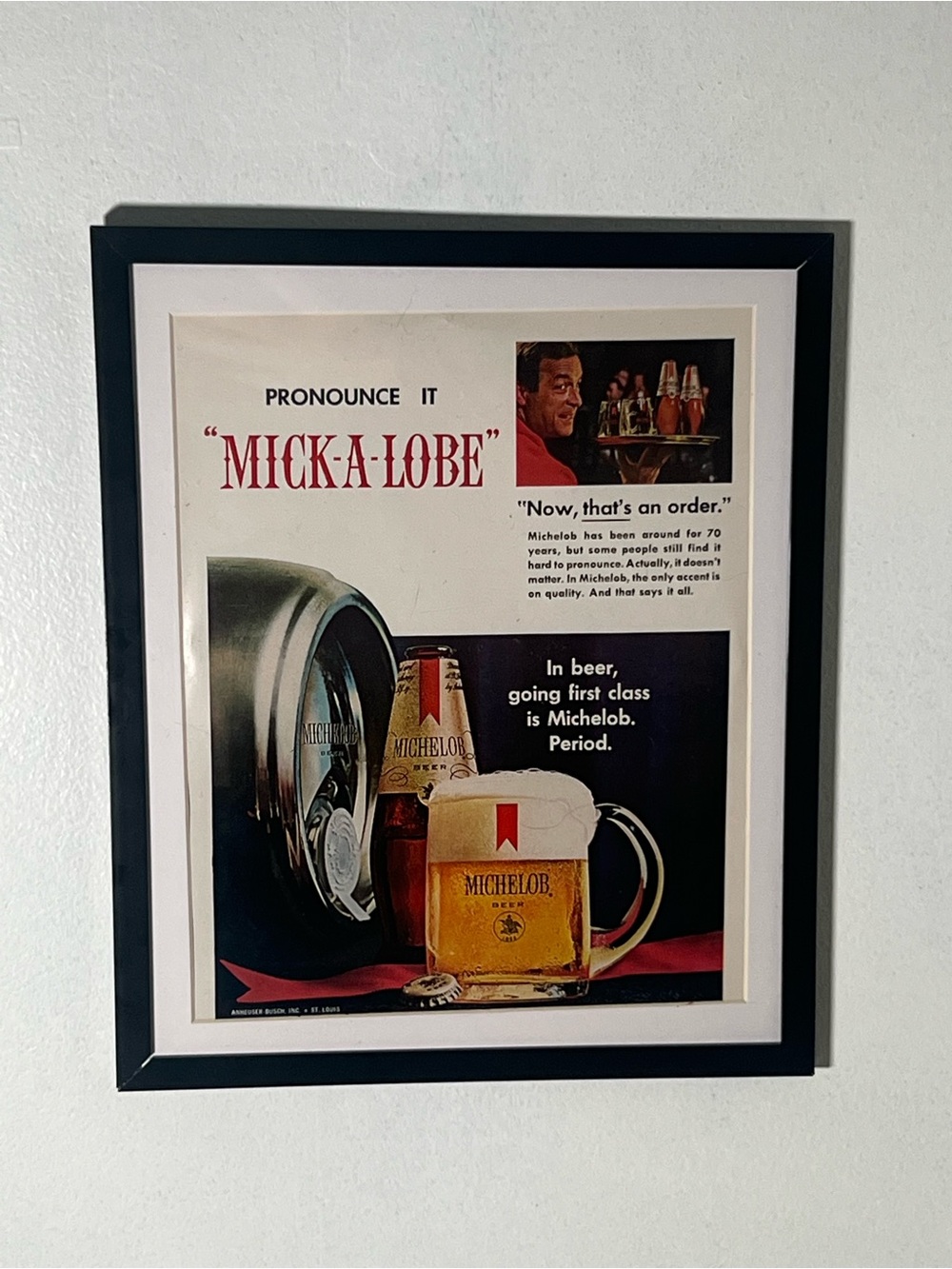 Framed Retro Beer Poster Vintage Framed Art Advertisement Ad Home Decor